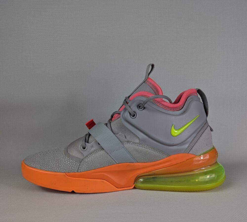 Nike Air Force 270 Sherbert Gray Orange Men’s Size 11.5 AH6772-007 WORN TWICE
